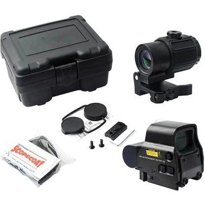 558+G43 Holographic Red Dot Sight – Tactical Collimator Optic with 20mm Rail Mount & Quick Detach Lever for Hunting