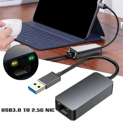 2500Mbps USB 3.0 Wired Ethernet Adapter – USB Type-C to RJ45 LAN Network Card for PC, MacBook, Windows Laptop
