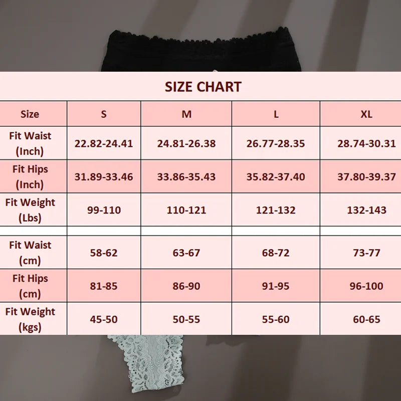 3PCS Lace Seamless Cotton Panties - Ribbed Brazilian Low Waist, Breathable Women’s Underwear, Plus Size Lingerie