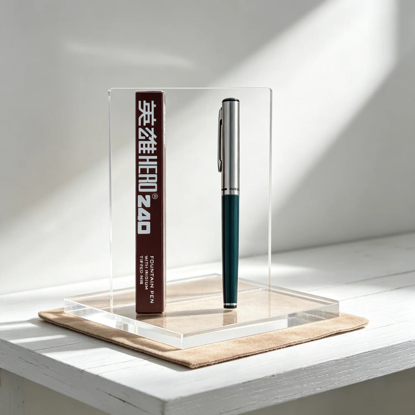 Hero 240 Retro Fountain Pen - Classic 0.5mm Fine Iridium Nib Smooth Writing Pen for Daily Use