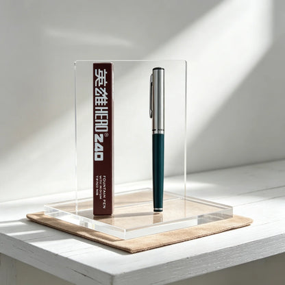 Hero 240 Retro Fountain Pen - Classic 0.5mm Fine Iridium Nib Smooth Writing Pen for Daily Use