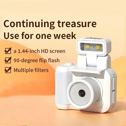 Y4000 Mini HD 1080P Camera with Screen – Portable Retro Compact Video Recorder with Flash and Battery Dock