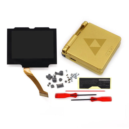 HISPEEDIDO V5 Laminated GBA IPS Backlight Screen Kit — Easy Install with Shell for GameBoy Advance SP, No Cutting Needed
