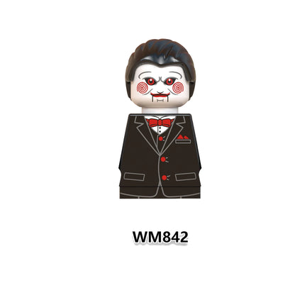 Horror Movie Action Figure Building Blocks – M3gan, Nun & Ash Terrifier Halloween Toy Gift