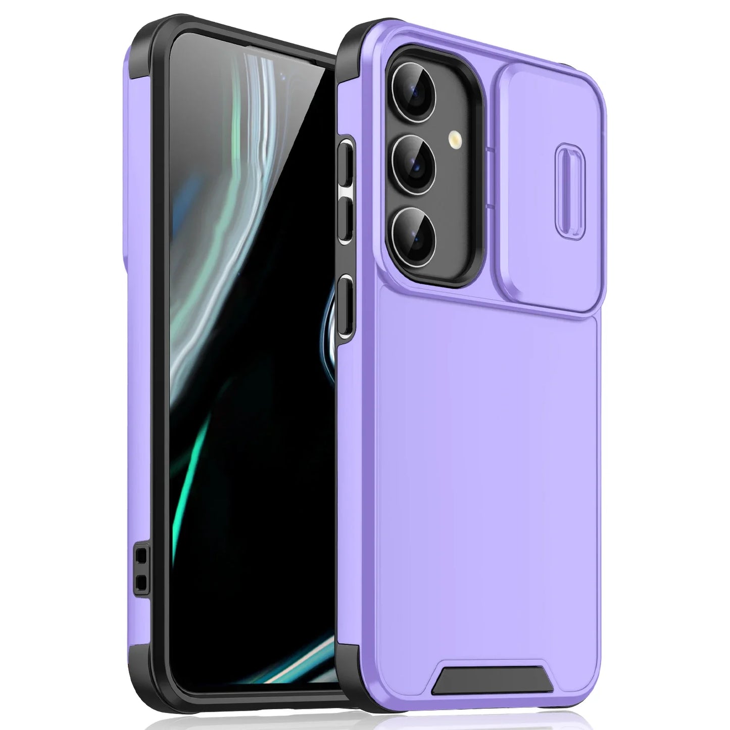 Samsung Galaxy S Series Slide Camera Armor Case – Compatible with S21/S22/S23/S24/S25 Ultra & FE Models