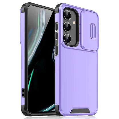 Samsung Galaxy S Series Slide Camera Armor Case – Compatible with S21/S22/S23/S24/S25 Ultra & FE Models