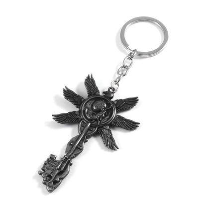 Six-Winged Unborn Metal Keychain - Game Village Inspired Alloy Pendant Keyring & Collectible Gift