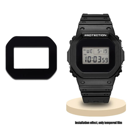 7-Color Tempered Glass Screen Protector for Casio G-Shock DW-5600, DW-5635 & GW-B5600 - Watch Face Protective Film
