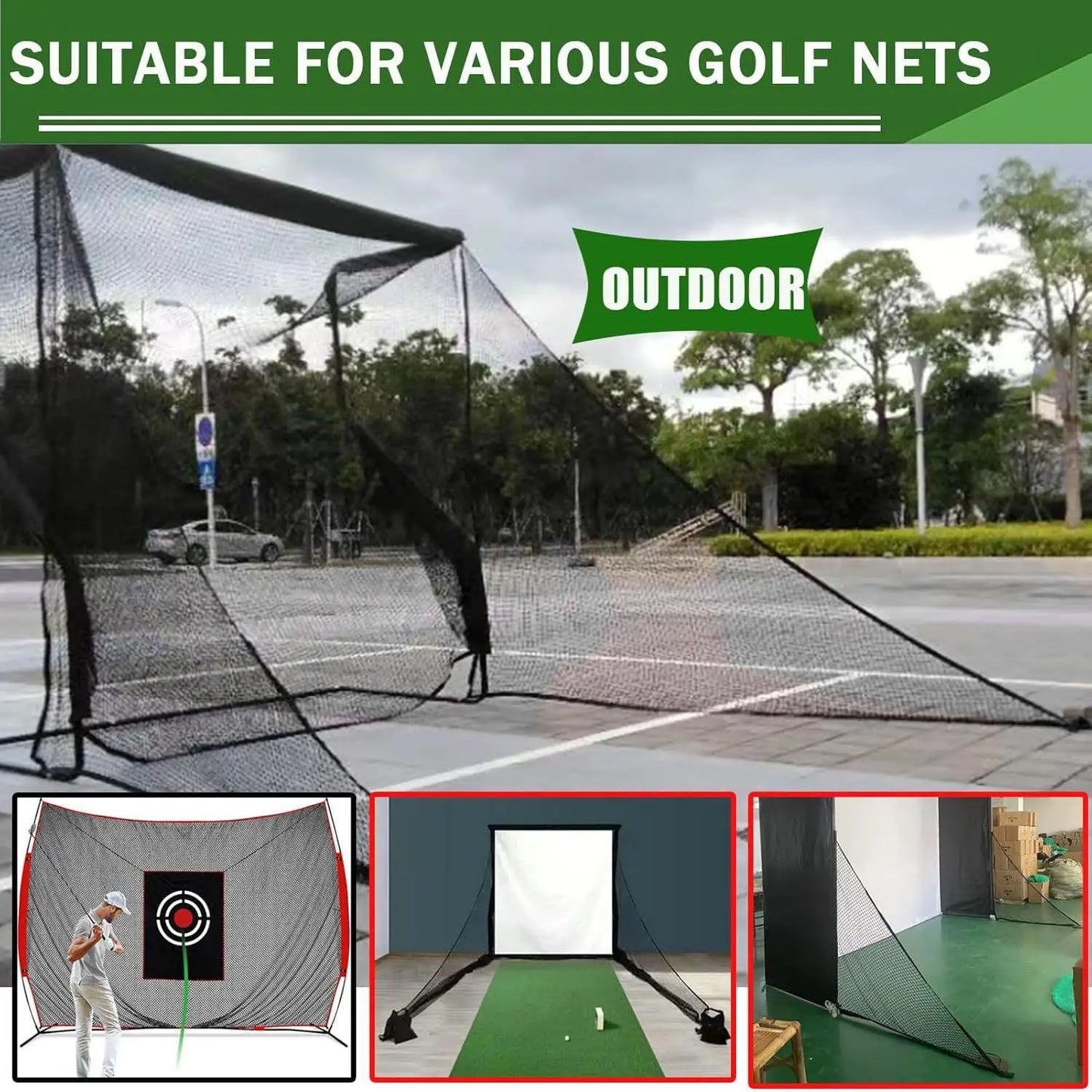 Heavy-Duty Golf Shank Hitting Net – 7FT Golf Practice Training Net for Men, Women & Teens Golf Swing Protection Equipment