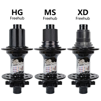 BOOST MTB Bicycle Hub - 148x12mm Aluminium Bike Hub 6 Pawls 120 Click HG XD Micro Spline 32H 8-12 Speed