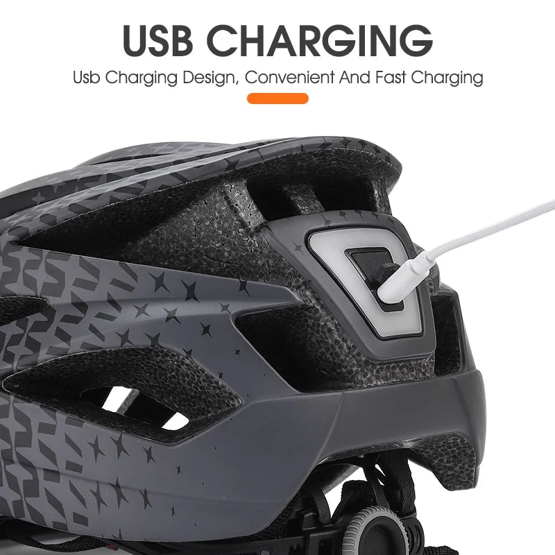 WEST BIKING LED Helmet Safety Light - USB Type-C Rechargeable Flashing Light for 0708100, 0708113 & 0708115 Bicycle Helmets