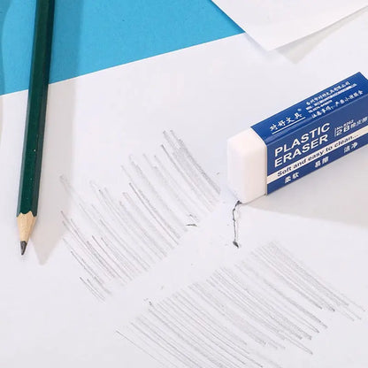 10PCS 2B White PVC Erasers – Soft, Mess-Free Cleaners for Students, Exam & Office Sketching