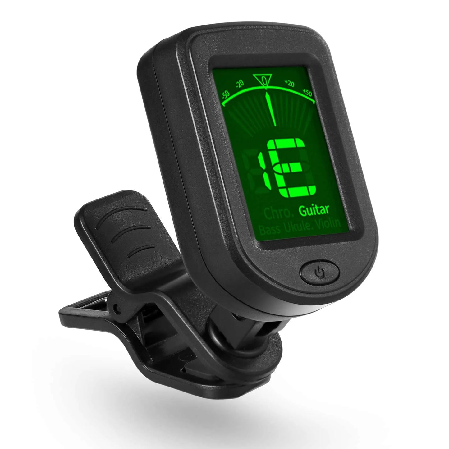 Clip-On Guitar Tuner: Electronic Tuner for Guitar, Bass, Ukulele, Violin, Mandolin, and Banjo - All Instruments