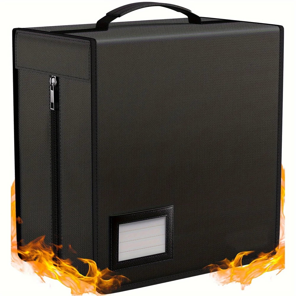 Large Capacity DVD Organizer Case - Fireproof & Waterproof CD Storage Bag with Zipper and Carry Handle