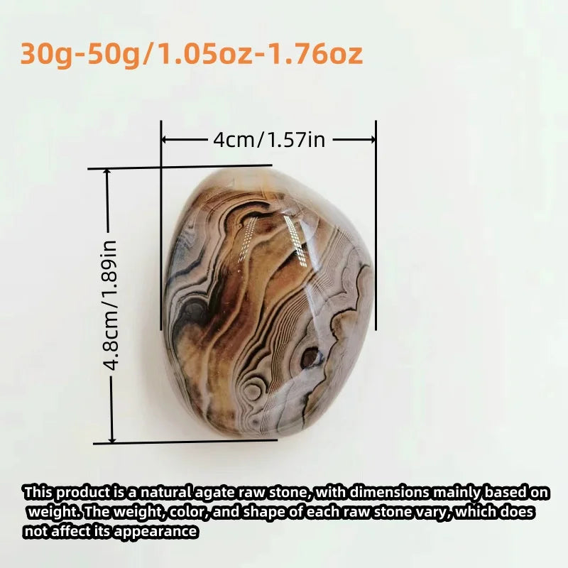Big Silk Agate Raw Stone – Unengraved Pebble Handle Piece for DIY Jewelry, Gemstones & Stone Landscaping