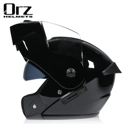 Dual Lens Full Face Motorcycle Helmet - Racing Downhill Motorbike Protective Safety Helmet Gear