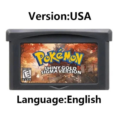 GBA Game Cartridge – 32-Bit Pokemon Series: Crown Clover, Unbound, Quetzal, Glazed, Gaia & Emerald Legacy