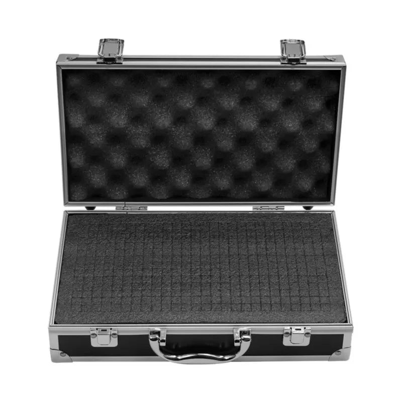 Aluminum Tool Box — Portable Storage Case with Sponge Lining, Handheld Impact-Resistant Toolbox 30x17x8cm