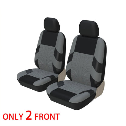 Universal Full Set Car Seat Covers – Front Split & Rear Bench Cloth Protectors for SUV, Sedan & Van Automotive Interior Protection Accessories