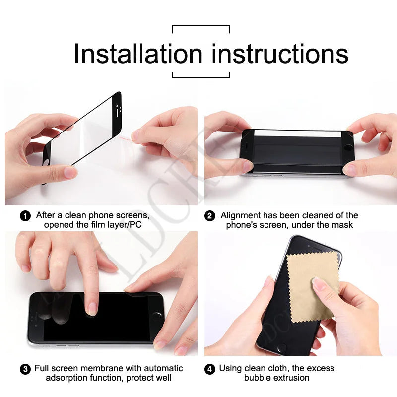 4 Pack Samsung Galaxy A52 Screen Protector – 9H Tempered Glass Full Cover with Strong Adhesive