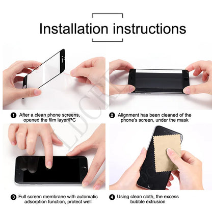 4 Pack Samsung Galaxy A52 Screen Protector – 9H Tempered Glass Full Cover with Strong Adhesive
