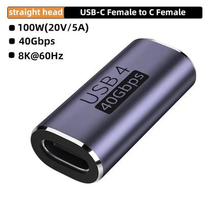 USB-C 4K OTG Adapter - 100W Fast Charging 40Gbps Data Transfer Extension Connector