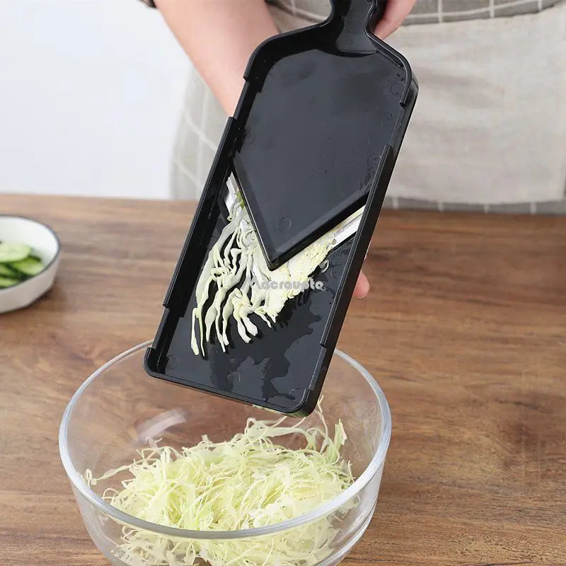 Japanese Cabbage Grater - Perfect for Shavings, Slicing, and Shredding Round and Purple Cabbage