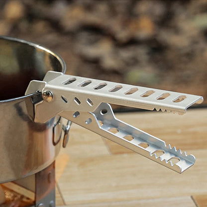 Aluminum Anti-Heat Bowl Gripper Clip - Alloy Pot Pan Handle Holder for Camping & Kitchen Accessories
