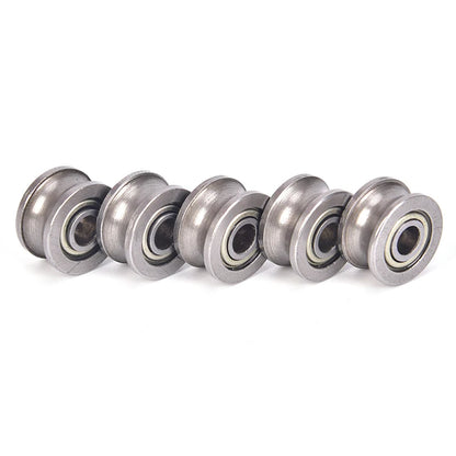10pcs U624ZZ U Groove Ball Bearings - 4x13x7mm Guide Pulley for Rail Track Linear Motion
