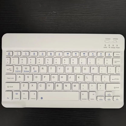 Spanish/English 10-Inch Bluetooth Keyboard – Wireless Rechargeable Universal Keyboard for iPad Air, Pro, Phone, Tablet, Laptop