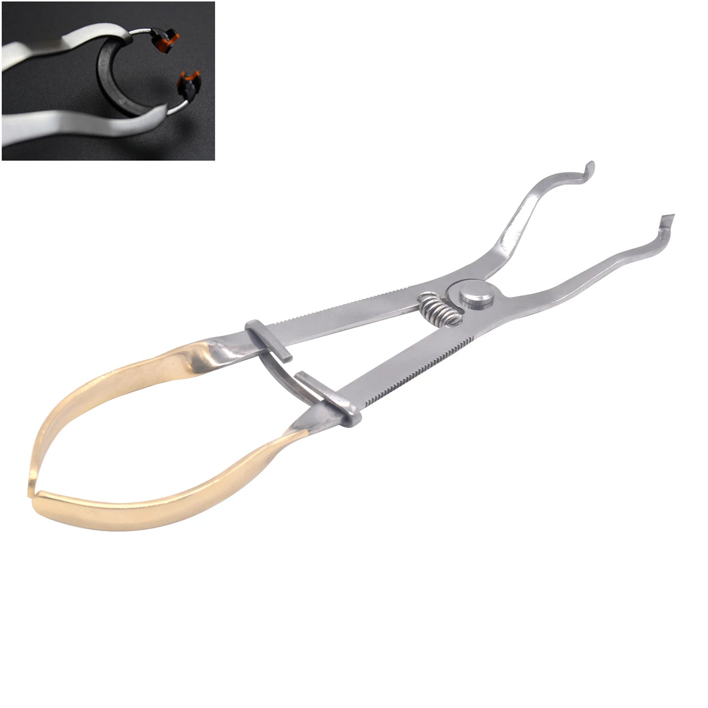 Dental Sectional Matrix Plier with Metal Matrices & Resin Clamping Ring – Stainless Steel Dentistry Tool