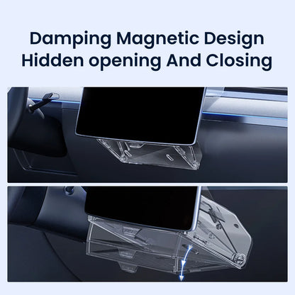 YZ Tesla Model 3/Y Highland Juniper Magnetic Under Screen Storage Box - Hidden Tray Organizer