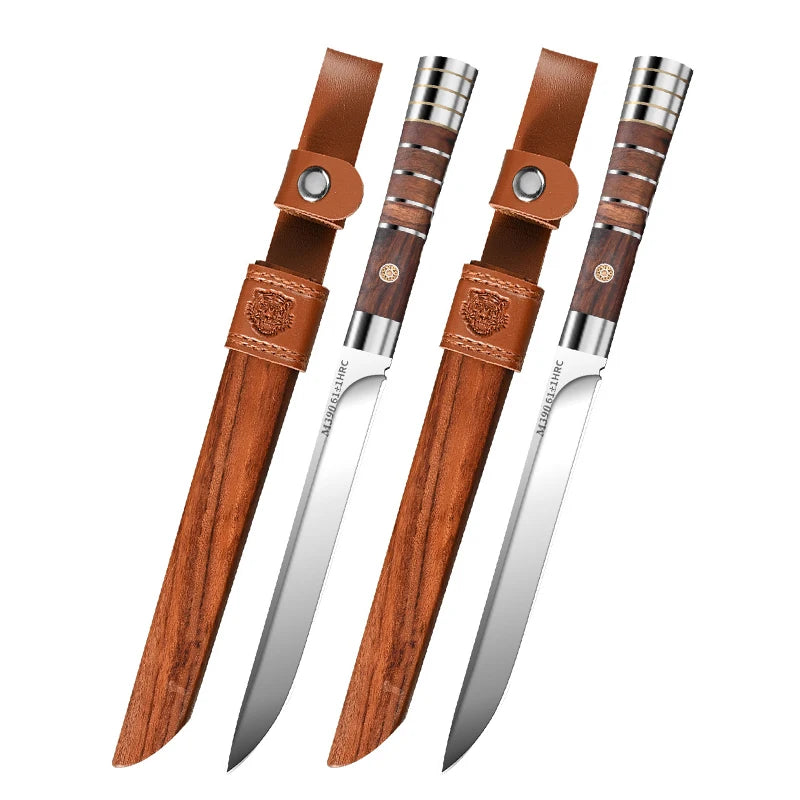 M390 Stainless Steel Meat Knife Set - 1/2/3-Piece Ultra-Sharp 62HRC Kitchen Cutting Knives for Meat, Fruit & Bone Removal
