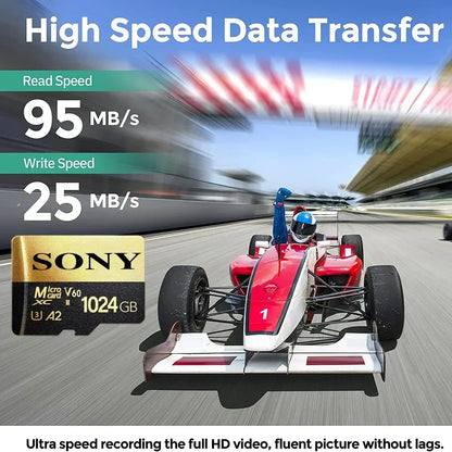 Original SONY Micro SD Card – 2TB, 1TB, 512GB, 128GB High-Speed TF Memory Card for Drone, Audio, PC & PS5 Game