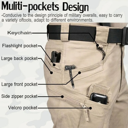Men’s Tactical Cargo Pants 6XL – Waterproof Multi-Pocket Outdoor Hiking & Fishing Casual Sports Trousers Plus Size Fit