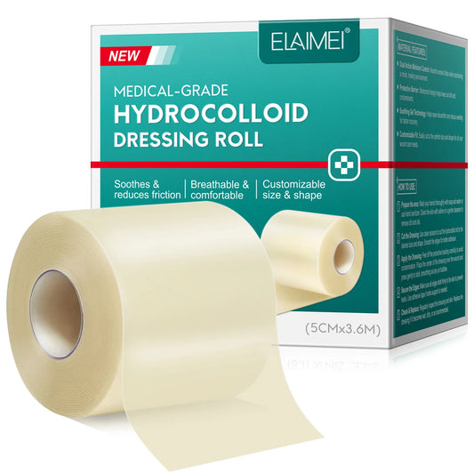 Hydrocolloid Band Aid Dressings - Extra Thin Waterproof Self-Adhesive Wound Care & Scar Cover Tape