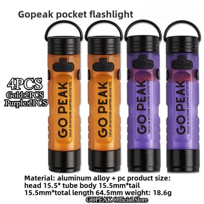 GOPEAK Mini Pocket Flashlight – Outdoor Key Clip LED Cap Light, Long-Lasting Emergency & Disaster Relief 5050 Small Torch