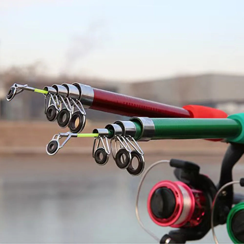 Fishing Pole Set – Full Kit with Telescopic Rod, Spinning Reel, Baits & Hooks, Portable Travel Fishing Gear