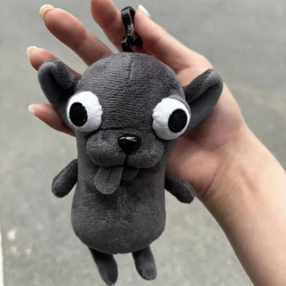 Realistic Chihuahua Plush Keychain - Cute Stuffed Puppy Pendant for Bags, Keys, and Room Decor