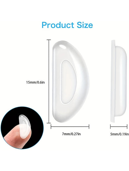 2/5 Pairs Adhesive Silicone Eyeglass Nose Pads – Anti-Slip Stick-On Nose Pads for Sunglasses and Eyewear Accessories