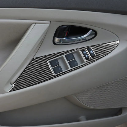 Toyota Camry 2007–2011 Carbon Fiber Interior Trim Set - Center Console, Gear Shift & Air Vent Decorative Covers