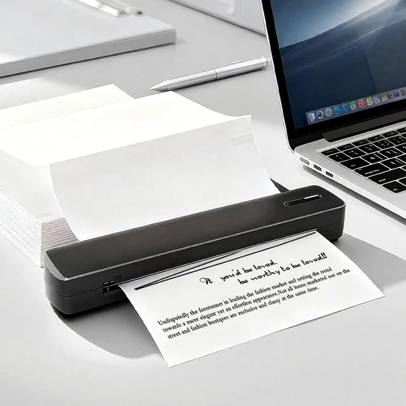 A4 Thermal Printing Paper - 200 Sheets Portable Printer Paper Roll-Free Foldable Paper 210x298mm