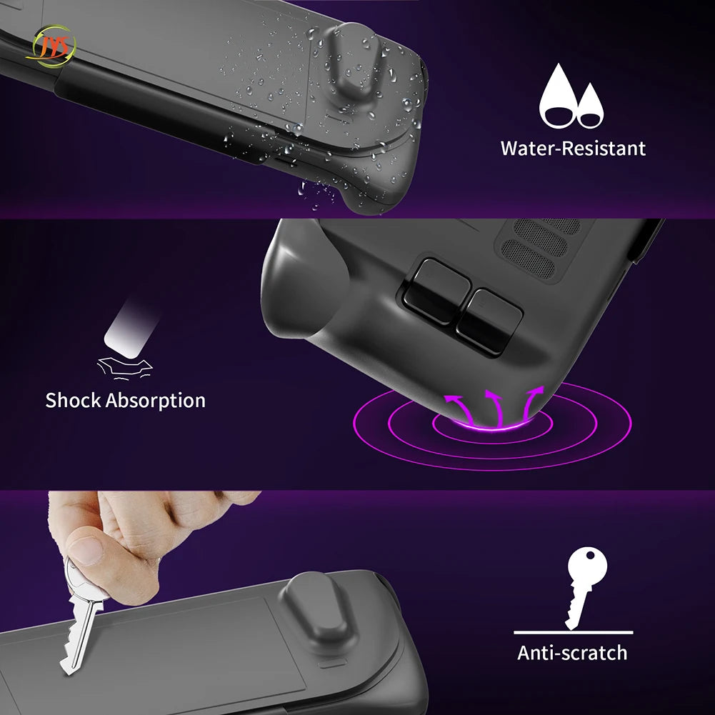 Back Cooling Cover with Sliding Shell for Steam Deck — Hard Protective Case with Kickstand Gaming Accessory