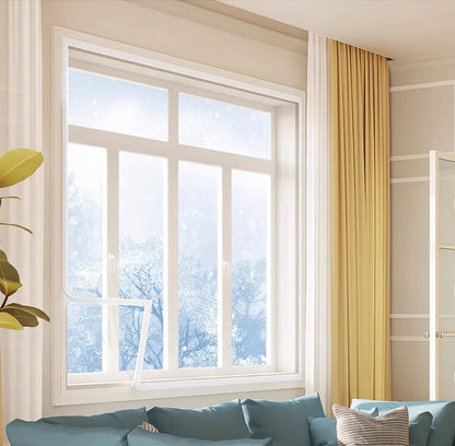 Winter Insulated Window Curtains – Thick Transparent Plastic, Windproof & Cold-Proof Sealing Screens