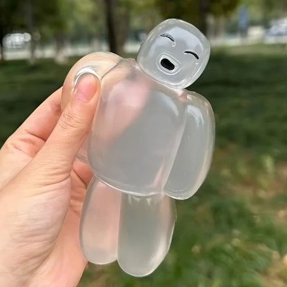 Transparent Jelly Robot Squishy Toy - Soft Slow-Rebound Stress Relief Fidget