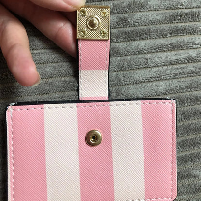 Women’s Pink Card Bag - Fashion Brand Card Holder, Coin Purse, Clutch and Luxury Designer Gift for 2025