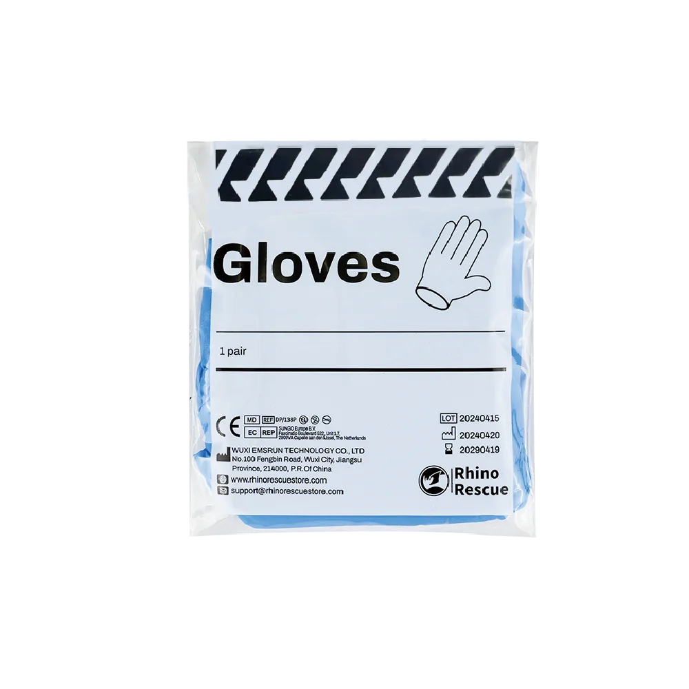 Rhino Rescue Protective Gloves - 20PCS Powder Free Latex Free Disposable Gloves For Home, Camping & Emergency Use