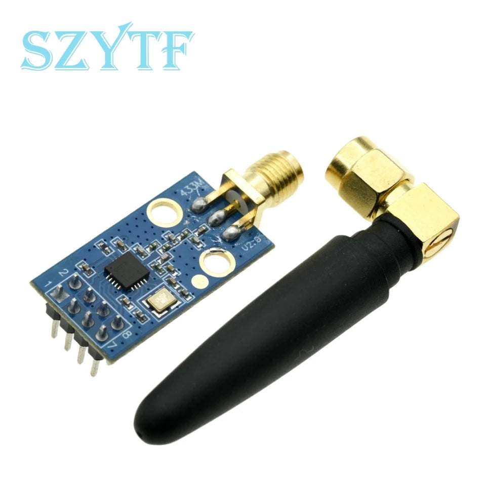 CC1101 433MHz Wireless Transceiver Module with SMA Antenna – Compatible with Arduino Projects