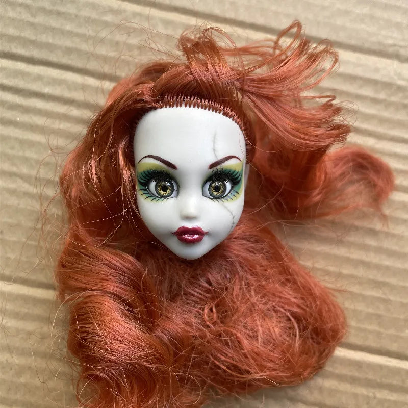 MC2 Doll Head & Movable Body Set — Dark Brown Skin Tone with Glasses Eyes, DIY Kids Toy Gift for Birthday & Christmas