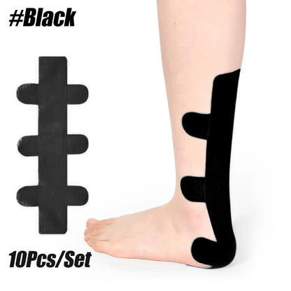 Kinesiology Achilles Tendon Tape - 10-Piece Elastic Athletic Support for Ankle and Achilles